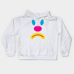 Sad Clown - Cyan Magenta Yellow Kids Hoodie